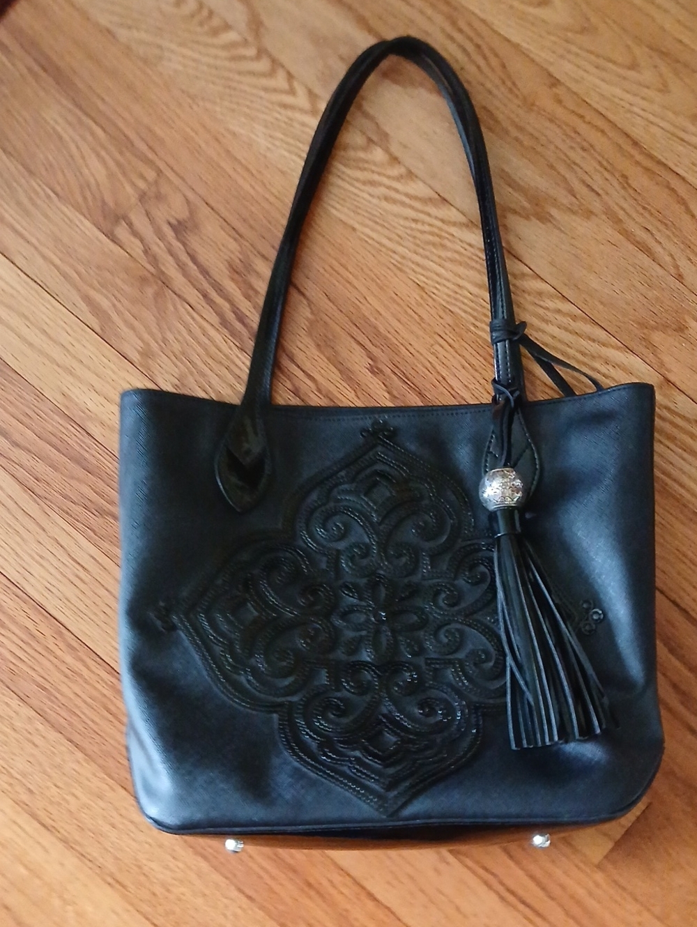 Brighton Casablanca Starla Tote in Black ■ Front Medallion and Tassel F634805 - Picture 2 of 13